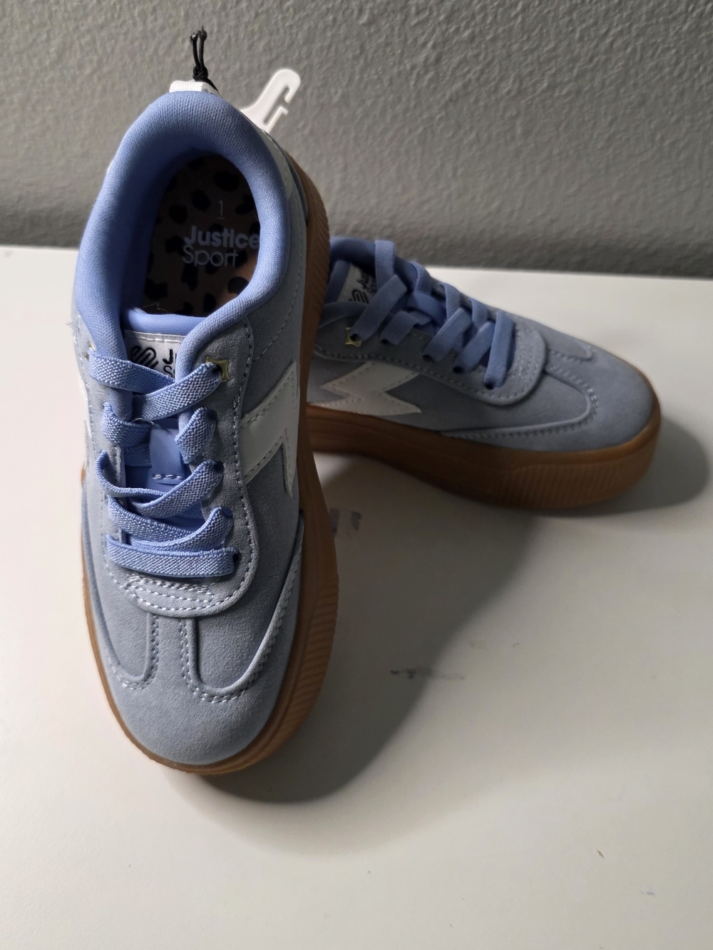 Justice Kids' Light Blue Platform Sneakers